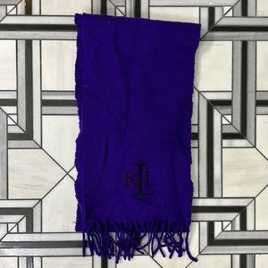 Lauren Ralph Lauren Purple Wool Womens Scarf
